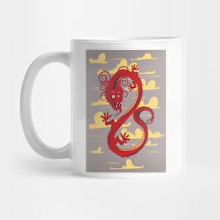 Traditional China red Dragon Mug